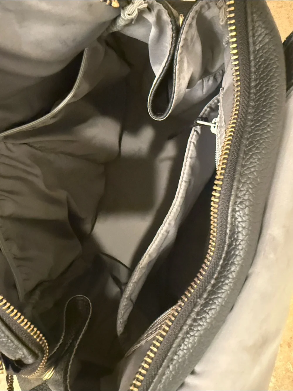 Black freshly picked diaper bag